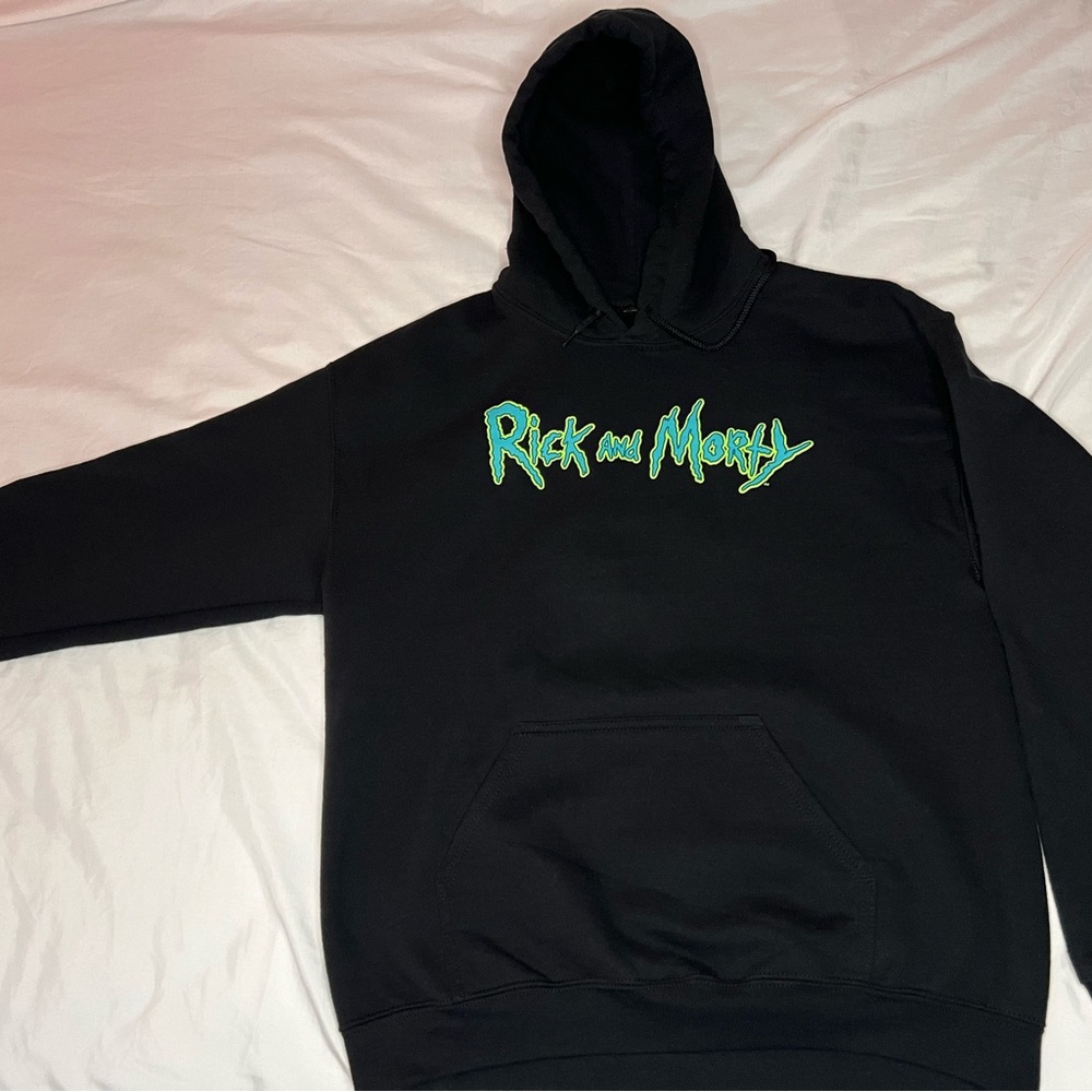 Adult Swim Rick and Morty Season 4 Graphic Black Hoodie Sweatshirt